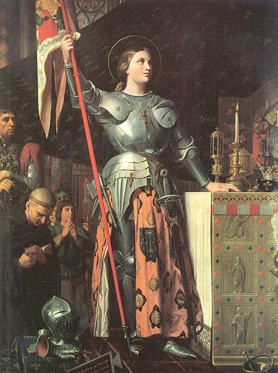 Jeanne d'Arc au sacre de Charles VII dans la cathédrale de Reims - par Ingres - 1851